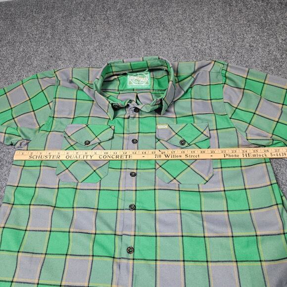 Dixxon Flannel The Auld Pub Shirt 2XL Green Plaid D-Tech St Patricks Day Irish - Picture 8 of 10